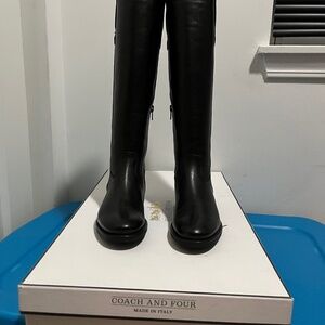 Coach and Four Tall boots black